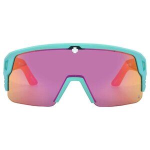 New Spy MONOLITH 5050 Happy Gray Green with Pink Spectra Mirror Shield Unisex  M